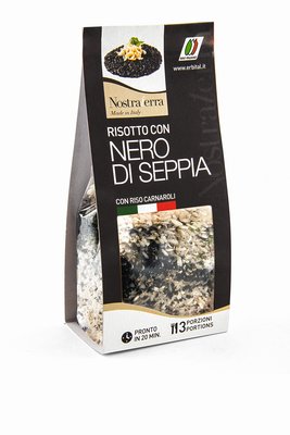 Risotto con nero di seppia grammi 250/Risotto with sepia fish 250 grams Featured Image