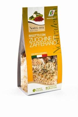 Risotto con zucchine e zafferano 250 grammi/Risotto with zucchini and saffron 250 grams Featured Image