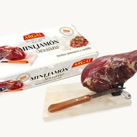 Mini Serrano ham 1kg + knife + ham holder Featured Image