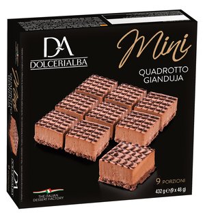 Mini Quadrotto Chocolate and Hazelnut 48g x 9 Featured Image