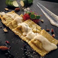 TORTELLI DI ZUCCHINE E MANDORLE IN SFOGLIA ALLA CRUSCA DI GRANO ZUCCHINI AND ALMOND TORTELLI IN SFOGLIA WITH BRAN Featured Image