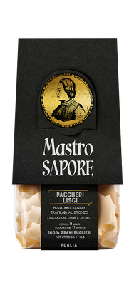 Bronze - Cut Pasta 100% Apulian Wheat - Mastro Sapore - Paccheri Lisci Featured Image