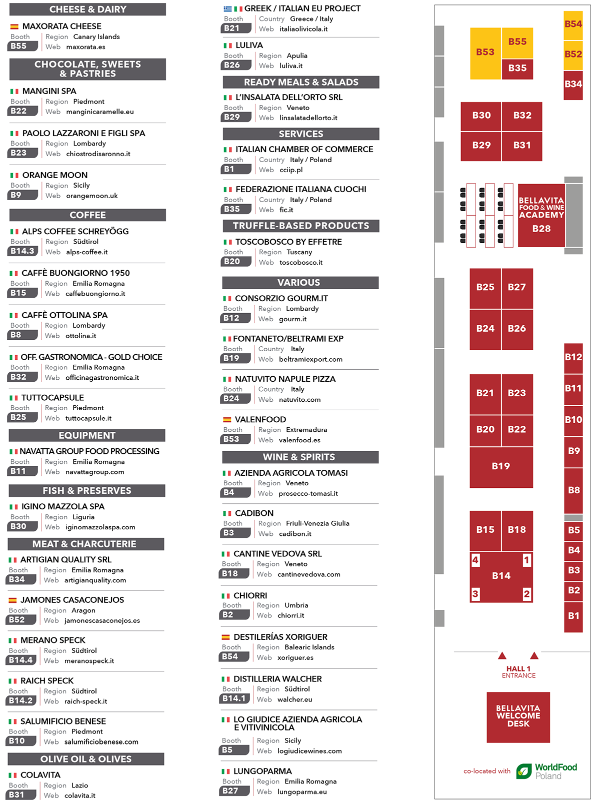 Bellavita Expo Warsaw 2023 Exhibitor List