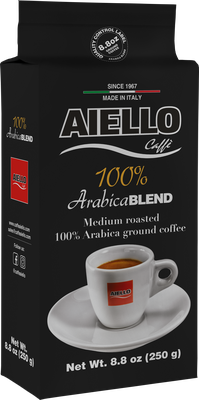 Caffè Aiello 100% Arabica 250gr. macinato sottovuoto Featured Image