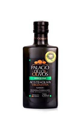 PALACIO DE LOS OLIVOS EXTRA VIRGIN OLIVE OIL, arbequina variety, 250 ml glass bottle Featured Image