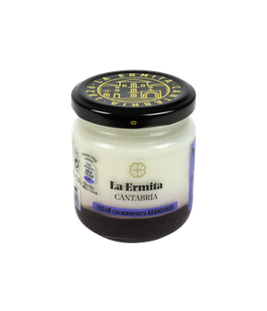 SWEETENED NATURAL CREAMY YOGURT WITH BLUEBERRIES MERMEFRUTA (JAM)  LA ERMITA Featured Image