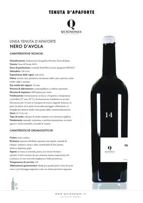 NERO D'AVOLA TENUTA D'APAFORTE I.G.P. TERRE SICILIANE 2014 Featured Image