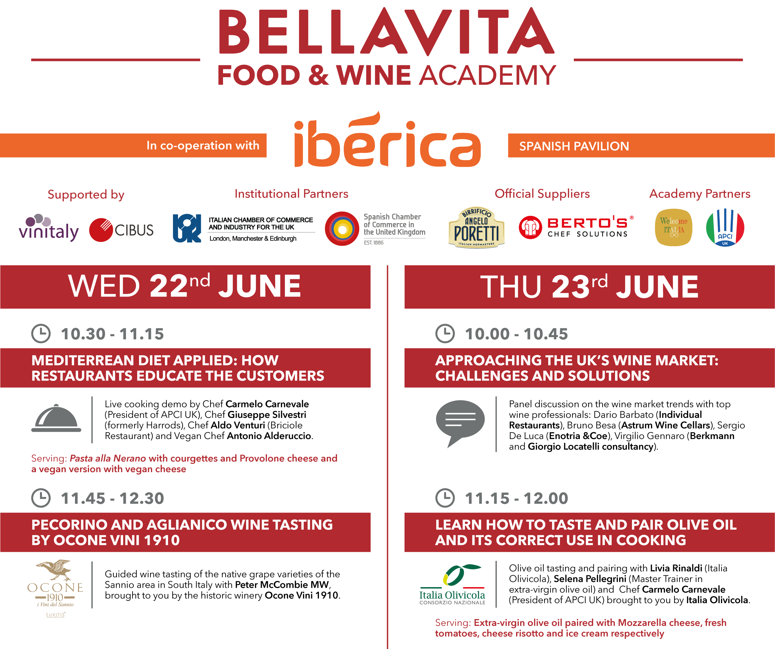 Bellavita Expo London Agenda 2022