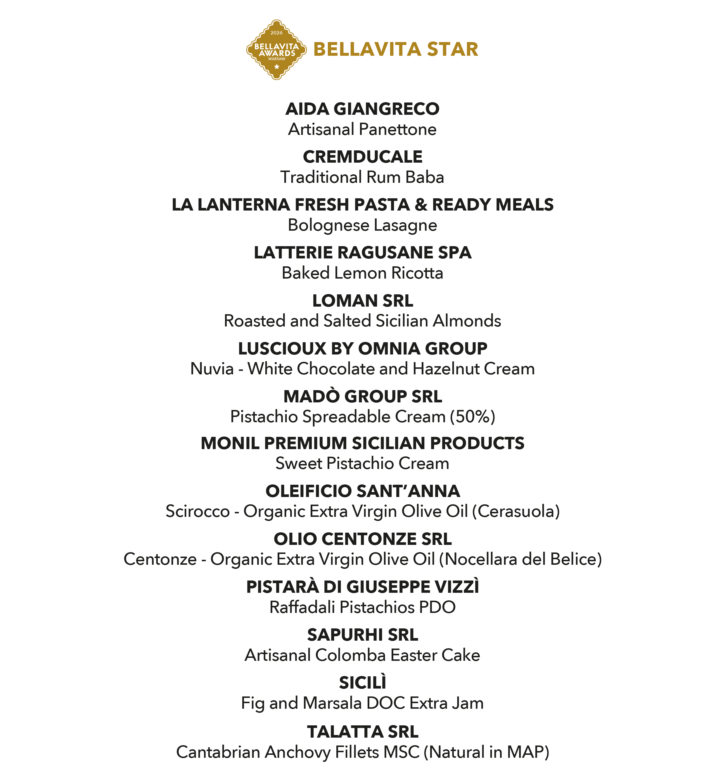 Bellavita Awards Warsaw 2026