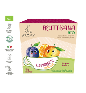 FRUTTISANA BIO Lightness | Natural and organic plum and orange tea Featured Image