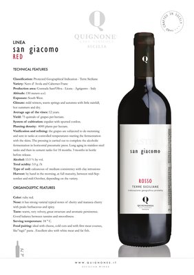 SAN GIACOMO ROSSO I.G.P. TERRE SICILIANE 2016 Featured Image